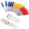 Fafeicy 15 Pezzi 30/45/60 Gradi Lame Taglio per Plotter Vinile Sostituire Lama Taglio Lame per Plotter Taglio Roland Rosso Giallo Blu
