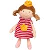 Sigikid 39650 Bambola Brenda Bilipup, bambola di stoffa con vestiti da indossare e da togliere, per addormentarsi, giocare, per neonati e bambini dai 6 mesi, rosso 25 cm