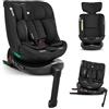 Kikka Boo KikkaBoo Seggiolino auto i-Size i-SECURE, 40-150 cm, Seggiolino auto Gruppo 0 1 2 3 ISOFIX, da 0 a 12 anni, da 0 a 36 kg, Rotante a 360o, 12 posizioni poggiatesta, Nero