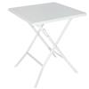 Mueblear Tavolo VELADOR Miro Quadrato Bianco 62 x 62 x 73 cm, Metallo, 62_x62_x73