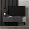 Hanah Home Elegante supporto per TV, antracite, 120 x 30 x 50 cm, 100% melamina, spessore 18 mm, altezza 15 cm, design moderno e funzionale