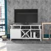 Hanah Home Moderno supporto per TV bianco, 120 cm, 100% melamina, spessore 18 mm, design elegante e funzionale per spazi di intrattenimento