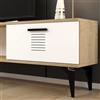 Hanah Home Elegante supporto per TV, rovere zaffiro e bianco, 150 cm x 44,6 cm x 29,6 cm | 100% melamina rivestito in melamina, spessore 18 mm | Design moderno per Living Room