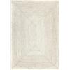 HAMID - Tappeto di Iuta Naturale Alhambra Avorio, Iuta Tappeto, Tappeti 100% Fibra di Juta, Tessuto a mano, Tappeto da soggiorno, Corridoio, Camera da letto, (160x230cm)