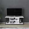 Hanah Home Supporto per TV, melammina, Nero Bianco, Taglia Unica