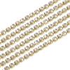 QUARKZMAN 11 Yard 4mm Catena di Strass con Chiusura Strass di Cristallo Diamante per Cucito Artigianato Gioielli Fai da Te Matrimonio Oro Bianco