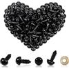 TOAOB THE ONE AND ONLY BABY TOAOB 150 Pezzi Occhi di Sicurezza per Amigurumis con Rondelle 8 mm Nero Plastica Occhietti per Bambole Creazione Animale all'Uncinetto Pupazzi Creazione Artigianato Lavoretti