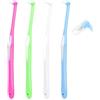 Sularpek 4 Pezzi spazzolino monociuffo, Scovolino per Pulizia Denti con Coperchio,Spazzolino Tuft Spazzolino Conico Spazzolino di Saggezza, per pulizia denti tartaro(Verde, Blu, Bianco, Rosa)