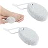 SOGHO 2 pezzi pietra pomice per la cura dei piedi, pietra pomice per la rimozione dei calli, per la cura dei piedi, per pedicure lavica, pietra pomice naturale per calli e mani