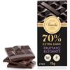 Venchi - Tavoletta di Cioccolato Fondente 70%, 78 g - Con Miscele di Cacao Selezionate - Senza Glutine - Vegano
