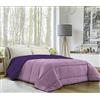 BANZAII TEXTILE INNOVATOR ONLINE Banzaii Trapunta Invernale, calda e morbida - Piumone da 350 gr/mq - Microfibra manopesca - Traspirante, Anallergica - Prodotta in Italia - Singolo 170x260 cm Lilla/Melanzana