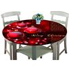 Treer-shop Treers Tovaglia Rotonda in Poliestere Impermeabile con Bordo Elastico, Stampa 3D Natalizia Decorazione Moderna Lavabile Copritavolo Decorazioni per La Casa Feste di Natale (Buon Natale,120cm)