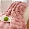 GENERIC Coperta Plaid Super Morbida Pile Peluche di Coniglio Caldo E Spesso,Divano Coperta Fluffy di Alta qualità, Versatile Coperta Matrimoniale per Camera da Letto Viaggi,Rosa,200cmx230cm 3.5Kg