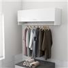 Gecheer Armadio Bianco Lucido,Armadio Sospeso,Armadio Appendiabiti,Mobile Pensile da Bagno,Armadietto da Parete per Il Cucina,per Bagno,Cucina o Zona Lavanderia,100x32,5x35 cm in Legno Multistrato