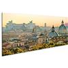 islandburner Quadro Moderno Città Bassa Roma Stampa su Tela - Quadro x poltrone Salotto Cucina mobili Ufficio casa - Fotografica Formato XXL