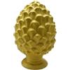 Mondocreazioni Pigna in ceramica siciliana decorata soprammobile gic (16 x h 25 cm art 373, Giallo)