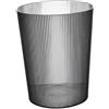 Milageto Pattumiera Pattumiera a Strisce per Animali Domestici Senza Coperchio Porta Carta straccia Cestino Versatile per Bagno, Cucina, Ufficio, dormitorio, Grigio