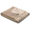 biederlack Plaid 747211 - Coperta in cashmere, 130 x 170 cm, colore: sabbia naturale