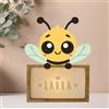 WONDEE Lampada Personalizzata Con Nome - Luce Notturna Bambini Ape, Regalo Neonato Maschio e Femmina, Regalo Battesimo Bimbo e Bimba, idee Regali Personalizzati Bambino e Bambina (include cavo USB C)