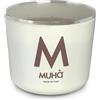 MUHA' | Candela Profumata in Vetro Bianco, Fragranza Acqua e Sale, Profumatore per Ambienti, Formato da 500 Gr