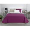 Estoralis - AVA | Copriletto Mezza Stagione in Morbida Microfibra | Trapunta Leggera e Double Face | Grigio/Fucsia | Per letto da 80/90 cm. (180 x 270 cm. Larghezza x Altezza)
