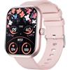 BEYCED Smartwatch Uomo Donna, 2.01 Orologio Fitness con Effettua/Risposta Chiamate, 100+ Sportive Smart Watch con Cardiofrequenzimetro/Sonno/Contapassi, Fitness Tracker per Android iOS (Rosa)