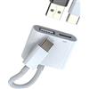 WASRUYI Adattatore USB C a USB(2in1)alimentatore ricarica Type c per Apple iPhone 16 15 OTG 3.0 chiavetta cavo dati sdoppiatore per iPad splitter convertitore Android tablet adattatori compatibile per Samsung