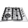 DaiJiubu 4/5 fiamme, piano cottura a gas in acciaio inox, fornello a gas naturale, gas propano NG/LP con forno a gas, stufa a gas propano, fornello a gas wok bruciatore a sgabelli (4Burners-2)