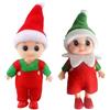 MORAINJAY 2 Pezzi Mini Bambola Elfo Natalizio,Verde&Rosso Elfo di Natale Pupazzo,Bambole Elfi Baby Giocattoli per Ragazzi e Ragazze Regali di Capodanno di Natale