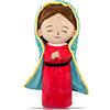 Firecos Bambola di Peluche Vergine di Guadalupe Bambola della Vergine Maria, Giocattolo per Bambini, Regali Pasqua Battesimo (Madonna di Guadalupe)