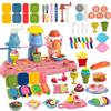 JONRRYIN Plastilina per Bambini, 47 Pezzi Formine per Plastilina Accessori con Macchina per Pasta e Gelatiera, Playdough Pasta da Modellare Regalo Giochi per Ragazzi Bambina (PigNEW)
