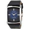 Armitron - Orologio da polso da uomo, 20/4604, rettangolare, con quadrante impreziosito da cristalli e cinturino in pelle, Nero/Blu Scuro