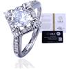 Halukakah Anello da Donna in Moissanite Argento Sterling 925 con Diamante di Laboratorio 1 Carato e Certificato,Gioiello Elegante da 1,0 ct,Regolabile,Galassia,Regalo per Moglie,Fidanzata,Mamma,Figlia