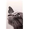 Benjaminze - Puzzle 1000 Pezzi - Gatto Bianco e Nero Con Farfalla - Gioco Creativo per Bambini e Adulti, Regalo e Decorazione di Natale
