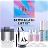 BLOOMORA Laminazione Ciglia Kit Completo, Kit per laminazione sopracciglia, Soluzione 2 in 1, Kit per la Laminazione delle Sopracciglia a Casa, Durata 6-8 Settimane, 15 Applicazioni, DIY Lash Lift Kit