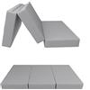 POKAR Materasso Pieghevole da Campeggio Impermeabile Materassino Materasso Auto Lettino da Viaggio Letto da Campeggio Impermeabile 140 x 195 x 15 cm, Grigio