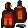 Qdreclod Felpa Riscaldata con Cappuccio per Uomo e Donna, Giacca Riscaldata Invernale Unisex con Batteria Inclusa, Felpa Termica Calda per Sci, Corsa, Pesca, Campeggio e Moto