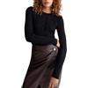Liu Jo Jeans Liu Jo Maglione Donna, Modello Maglia Chiusa M/L OPERATA Colore Nero Nero Nero