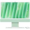 Apple iMac Computer desktop all-in-one: Chip M4, CPU 10-core e GPU 10-core: display Retina 24'', 16GB di memoria unificata, 256GB di archiviazione SSD, con accessori. Per iPhone/iPad; Verde