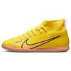 Nike Jr. Mercurial Superfly 9 Club IC, Little/Big Kids' Indoor/Court Soccer Shoes Unisex-Bambini, Yellow Strike Sunset Glow, 34 EU