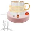 HASAIKA® Scalda Tazza, Scaldatazze da Caffè, Sottobicchiere a temperatura costante, Adatto per riscaldare bevande come caffè, tè e latte a casa o in ufficio (rosa)