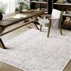 HUGEAR Vintage Tappeto Salotto Grigio Tappeti 90x150cm Soggiorno Antiscivolo Lavabile in Lavatrice Tapette Camera da Letto Sala Ufficio Bambina Bambino Pelo Corto Grande Carpet