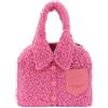 SUKUTU Donne Camicia Giacca Stampato Plush Spalla Borsa Crossbody Borsa Shaker Tote Borsa Teddy Pile per Inverno