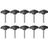 QUARKZMAN 10pz Manopole a T Vite a Testa Alata M5 x 40mm Manopole a T Plastica con Filettatura Maschio Standard Maniglie Manopole Serraggio a Mano Vite a Testa Zigrinata, Nero