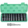 FIFIBANG 11 Pezzi Bussole a Impulsi, Set Chiavi a Bussola 1/2'', Bussole Lunghe e Adattatori, 10,12,13,14,15,16,17,19,22,24 mm, Set Bussole Esagonali, Bussole a Impulsi