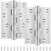 BGOBTY Cerniere per Porte,2 pezzi Cerniere per Legno,cerniera con cuscinetto a sfera da 10 cm,cerniera per porta in acciaio inox con viti,adatta per porte in legno,cancelli da giardino esterno (Argento)
