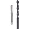 QUARKZMAN Set di Maschio e Punte per Trapano, Maschio per Filettatura 7/16-20 Unf e Punta Trapano Elicoidale 25/64 Ossido Nero Maschio a Flauto Dritto Filettatura Riparazione Utensile Kit.