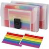 QH-Shop Cartella Portadocumenti Espandibile A6 Plastica Cartelle a Soffietto Portatile Piccola Accordion di File Porta Documenti con 13 Tasche per Casa Scuola Ufficio