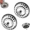 KASESSS 2 Pezzi Tappo Lavandino Cucina, 78mm Filtro Lavandino Cucina, Tappo Lavello Cucina con Funzione di Filtro, Acciaio Inox Tappi Lavandino Cucina, Piletta Lavello Cucina per Cibo/Hair Catcher
