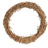 com-four® 1x Ghirlanda di legno decorativa fai-da-te - ghirlanda di rattan per decorare finestre, tavoli e porte (1 pezzo - ghirlanda Ø30cm marrone chiaro)